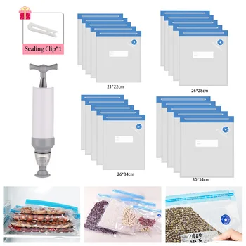 Sacs alimentaires scellés sous vide, 20/10 pièces, sacs de Compression sous vide pour aliments ménagers, collations réutilisables, sac de stockage des aliments, accessoires de cuisine 1