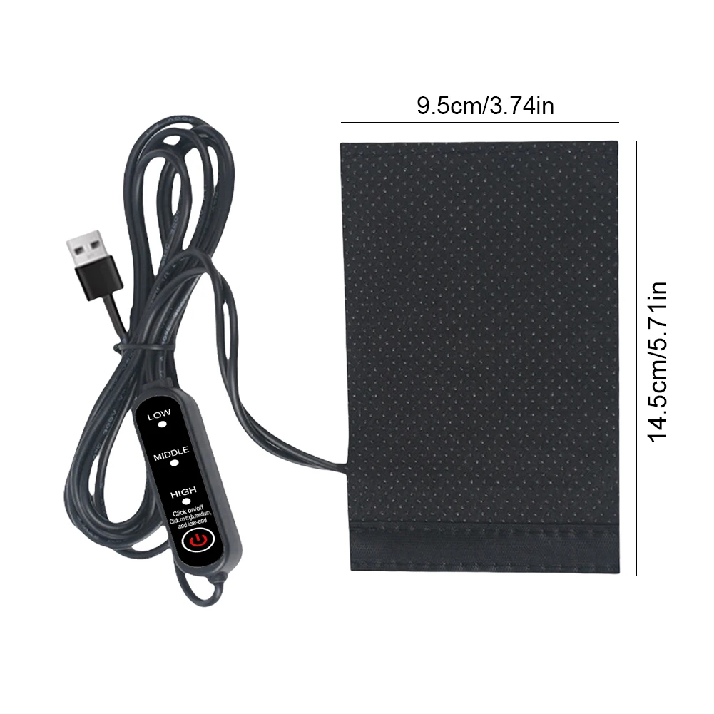 12V USB Motorcycle Heating Handlebar Cover Anti Slip Electric Heated Handle Cover Handlebar Heater Warmer Motorcycle Accessories