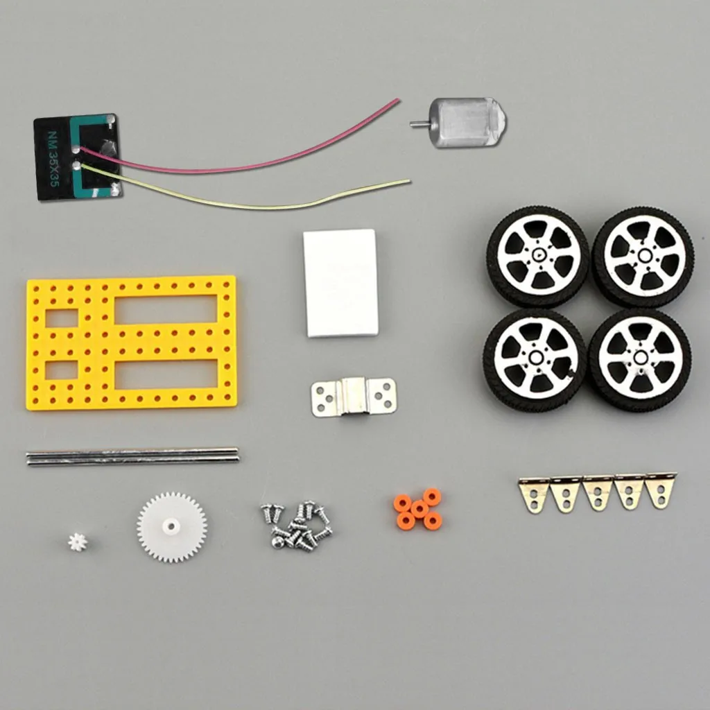 1 Set Mini Solar Powered Toy Diy Car Kit Children Educational Gadget Hobby Funny Kids Toys For Boys Girls Robot Kit Robot Car