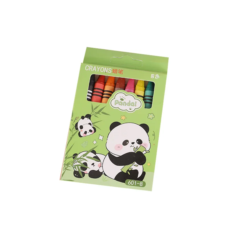 8/12 Colors Cartoon Panda Multi-Color Crayons Creative Gift Students Children Painting Stationery Washable Oil Painting Stick colored crayons oil painting sticks children painting supplies