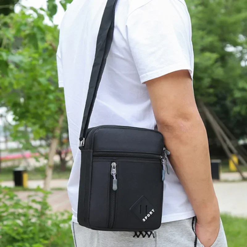Men's Messenger Bag Crossbody Shoulder Bags Men Small Sling Pack For Work Business Waterproof Oxford Packs Satchel Purse - 2