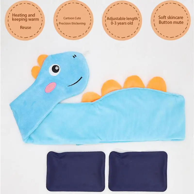 Kids Belly Band Cartoon Dinosaur Kids Colic Relief Tummy Wrap Reusable Self-heating Belly Warmer Heated Tummy Wrap Colic Belt