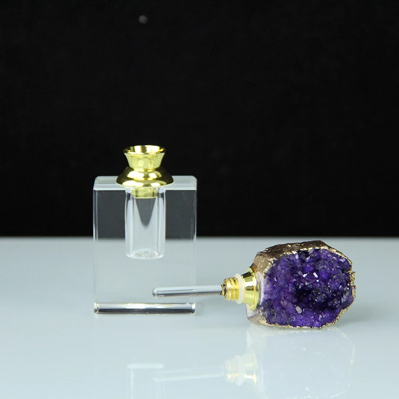 Natural Agate Essential Oil Bottle 3ML Decorative Bottle Refillable Crystal Perfume Bottle Wedding Anniversary Gifts 3
