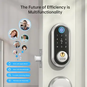 Smart Fingerprint Door Lock with Keypad & App Control, Bluetooth Keyless Entry for Home Security 6