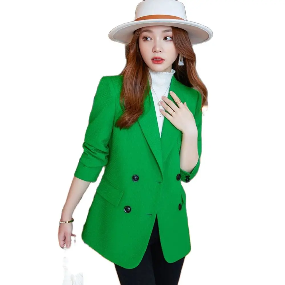 

Orange Elegant Small Suit Female High Sense 2024 Spring And Autumn Fashion Temperament Goddess Fan Slim Slimming Casual Coat Tid