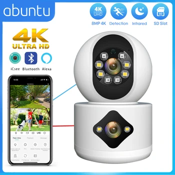 8MP 4K Wifi Camera Indoor Mini Baby Monitor Human Detection Surveillance Camera Alarm Push Home Security Protection ICSEE APP 1