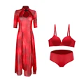 Red Leather Bodysuit Women Sexy Pole Dance Clothing Nightclub Dj