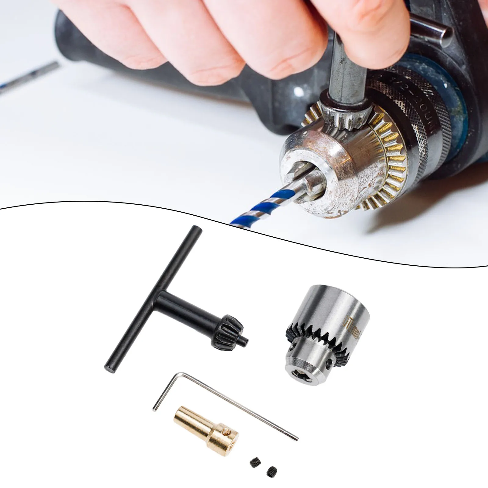 

JT0 Micro Motor Drill Chuck Clamping Range 0.3-4mm Electric Motor Shaft 3.17mm High Precision Screw Thread