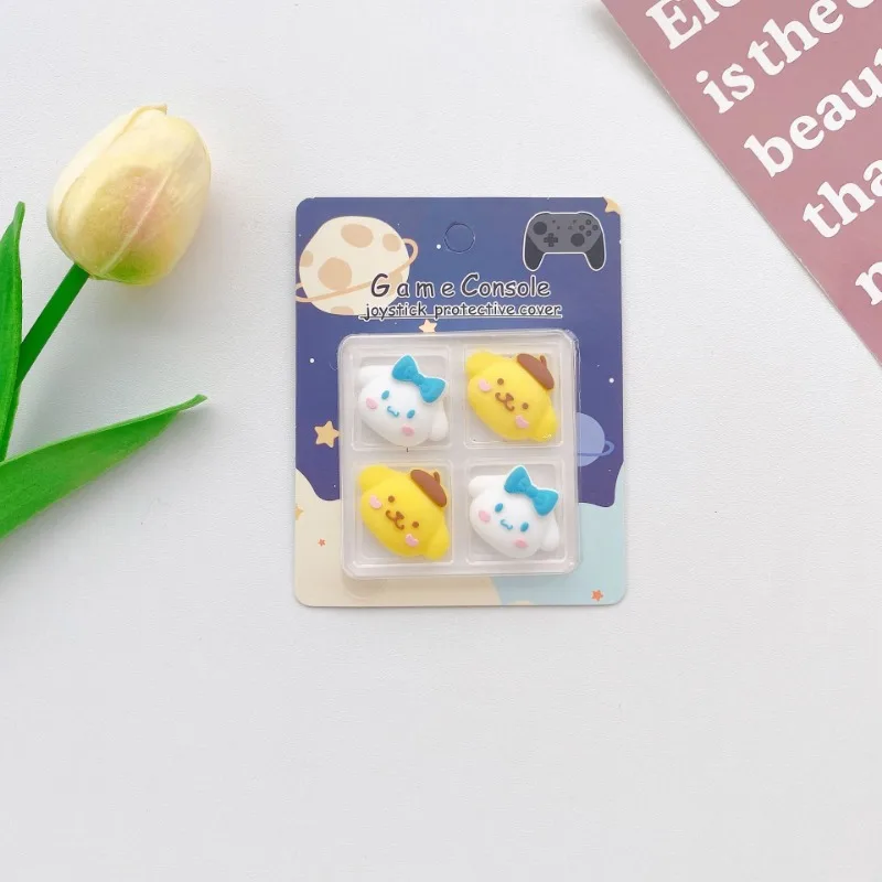 Gamepad Thumbstick Case 4pcs/box Sanrio Hello Kitty Cover for Nintendo Switch NS Lite OLED Cartoon Gamepad Thumbstick Case Joystick Protector Soft Shell