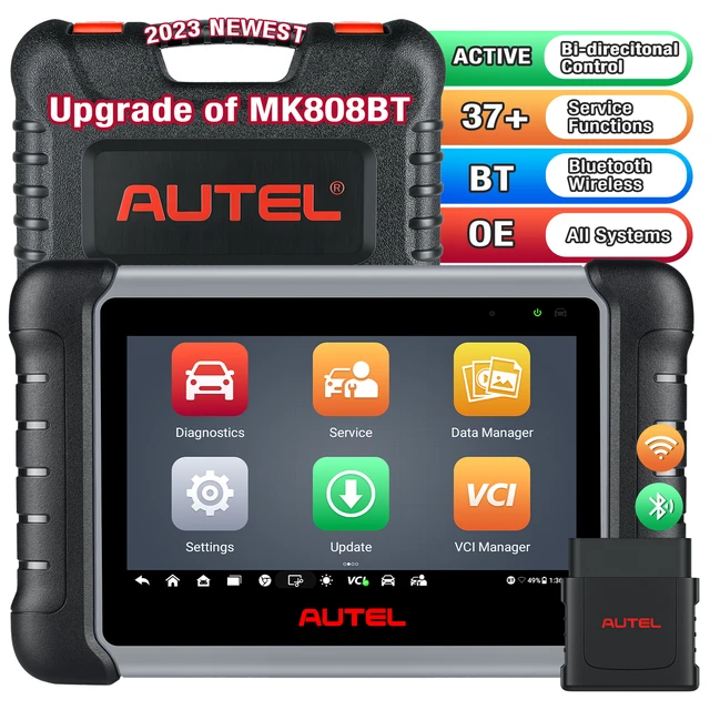 Autel MaxiCOM MK808BT PRO MK808K-BT PRO OBD2 Scanner Diagnostic Tool Key  Coding