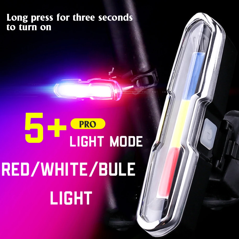ตัวเลือกสินค้า ไฟท้ายจักรยาน LED กันน้ำ USB ส่องสว่างปลอดภัย