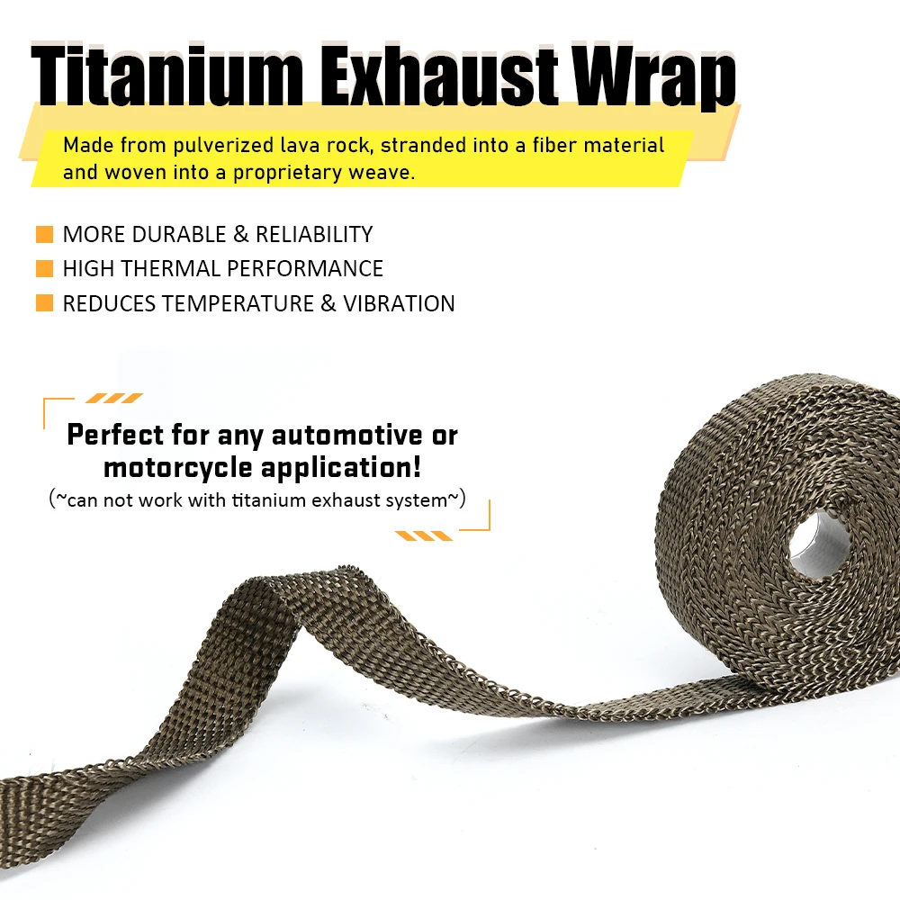 Design Engineering Titanium Knit Exhaust Sleeve – 3" X 36", With Locking Ties & Tool, Heat Protection To 1800°F