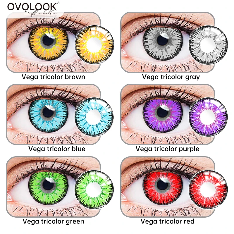

2pcs Cosplay Contact Lenses with Diopters for Cosplayer Costume Play Halloween Makeup Cartoon Character Eyes Anime Accessories