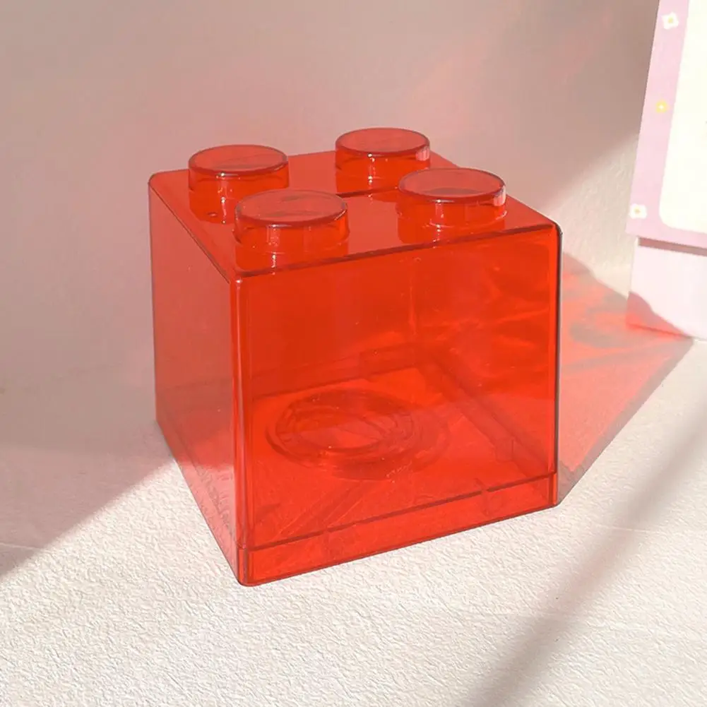 Money Box Building Block Saving Box Transparent Plastic Blocks Piggy Bank Coin Storage Case Change Boxes Kid Toy Gift Home Decor 4