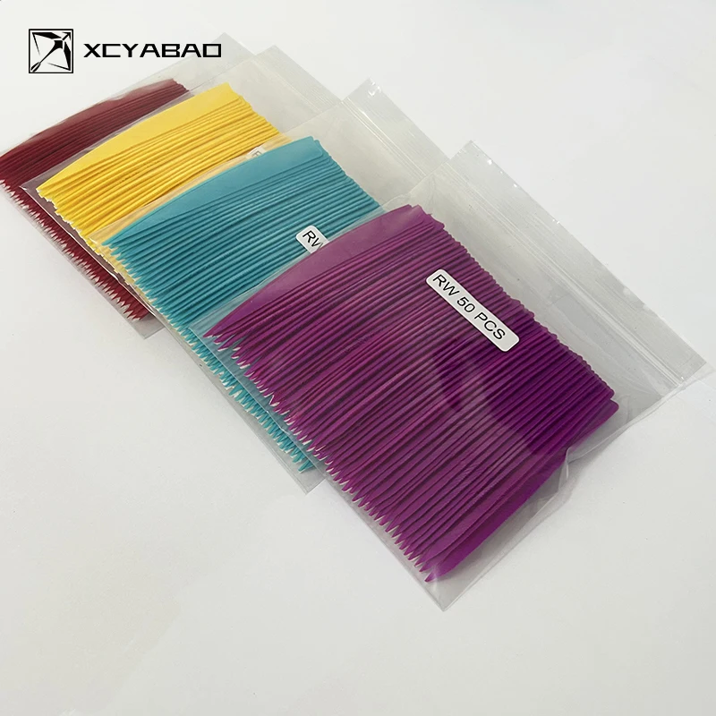ZSHJGJR Lot de 50 flèches de tir à l'arc avec plumes de 12,7 cm - Véritable aile droite pour la chasse - Orange