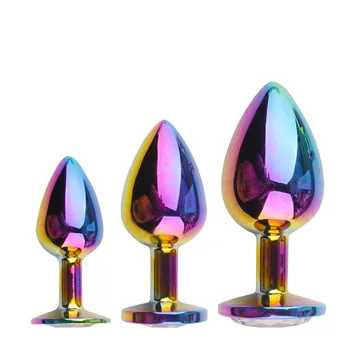 Mini Sexy Anal Plug Jelly Color Metal Butt Plug Anal Dilator for Men Women Couple Flirting Masturbation Sex Toys Adult Products 2