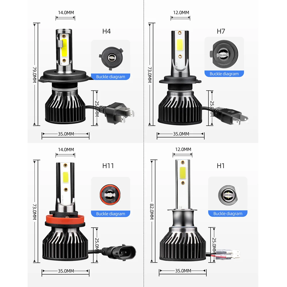 รูปสินค้า LED ไฟหน้า 35W สำหรับรถจักรยานยนต์ 6000K สว่างไกล ทนทาน