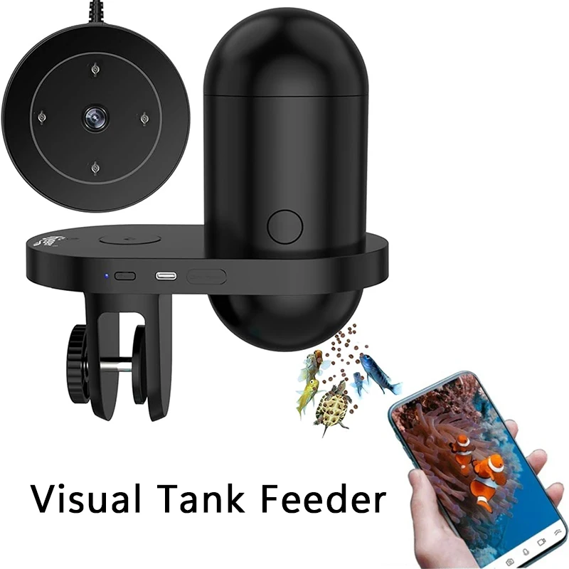 Leronron 2Kカメラ付き スマホ操作 魚用自動給餌器 ビジュアル