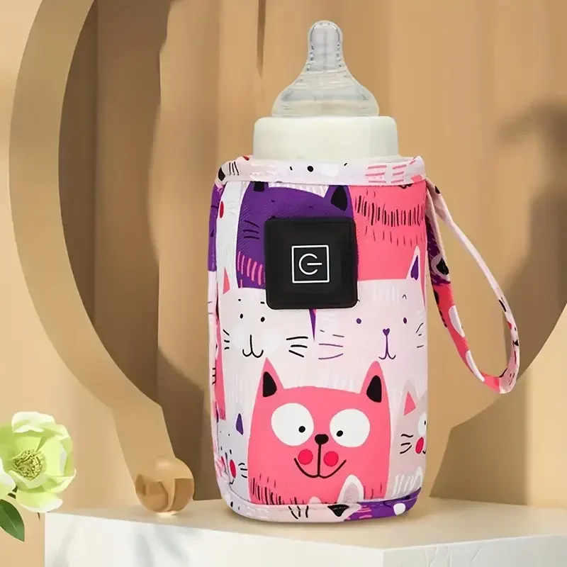 Portable Bottle Feeding Warmer, Travel Stroller Insulated Bag, USB Milk Water Warmer,Nursing Bottle Heater, Christmas, Hallowee