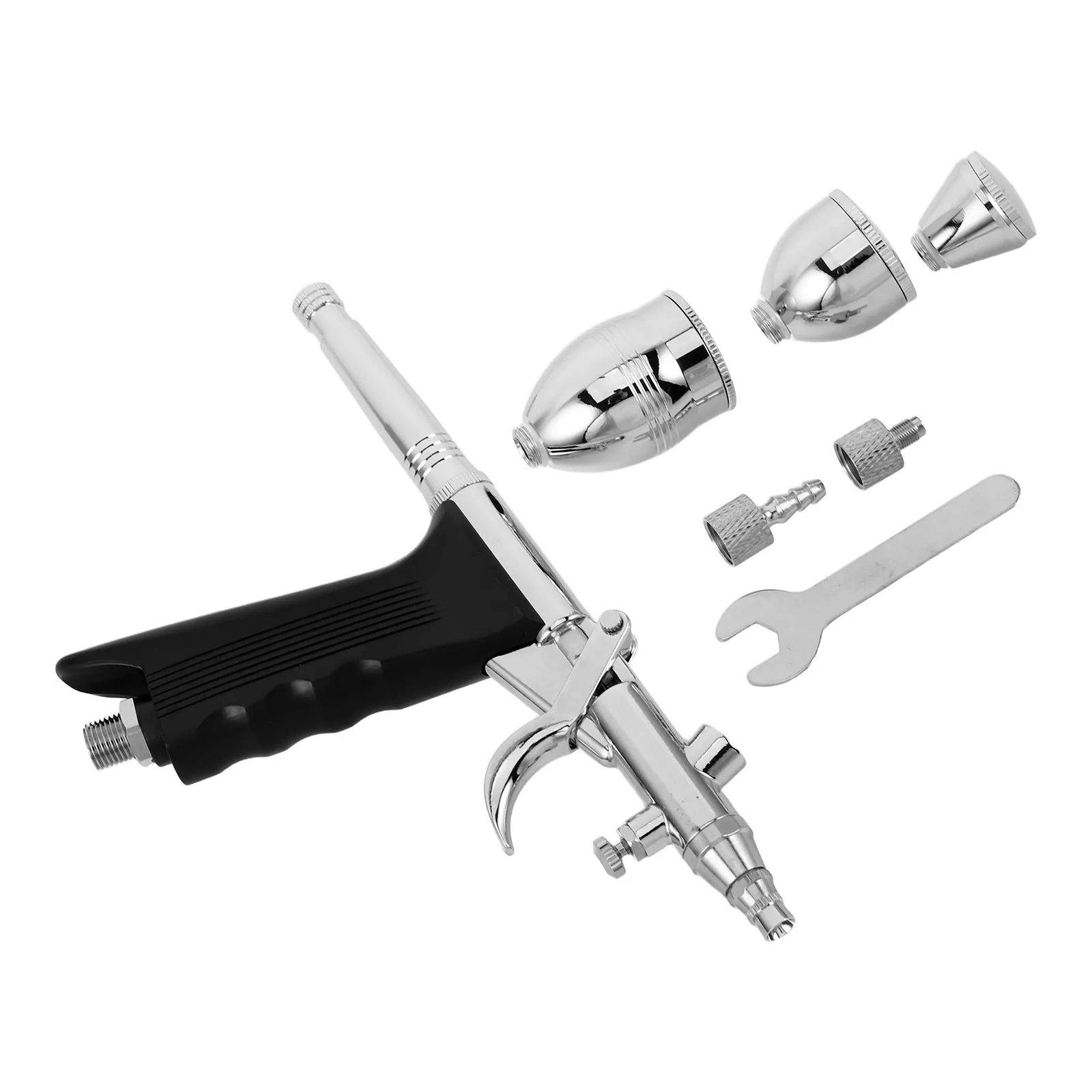 1세트 에어브러시 키트 0.5mm 휴대용 에어브러시 건 플루이드 컵 네일아트 케이크 데코레이션 공예 페인팅 사진 리터칭 메이크업용