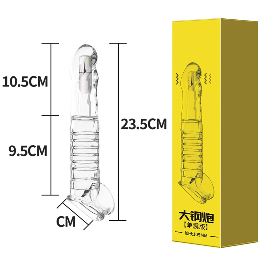 thumbnail image 1 of Condón reutilizable, funda de extensión para pene, funda para el pene que retrasa la eyaculación, extensor de pene, vibrador, juguetes sexuales para hombres, productos para adultos, 1 of 5