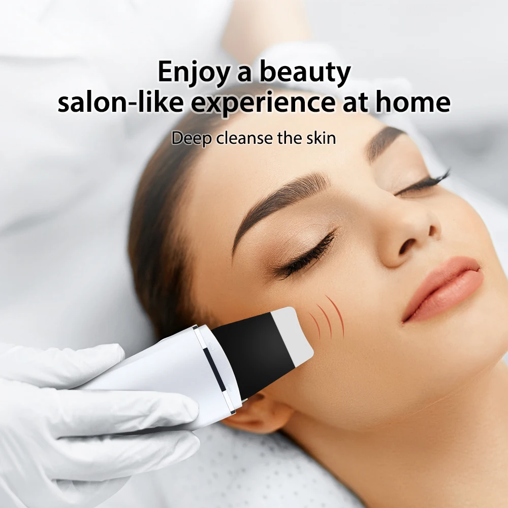 Ultrasonic Skin Scrubber Vibration Face Spatula Blackhead Remover Shovel Clean Cavitation Peeling Facial Lifting Skin Care Tools