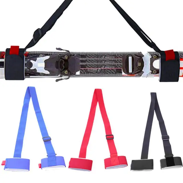 Adjustable Straps Skiing Pole Shoulder Hand Carrier Lash Handle Straps Nylon Skiing Bags Porter Protecting For Ski Snowboard