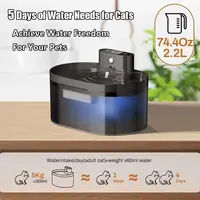 EYFL-Cat Water Fountain 2.2L/74Oz Wireless Pet Water Dispenser Automatic Dog Water Dispenser For Drinking Pet Water Fountain 6