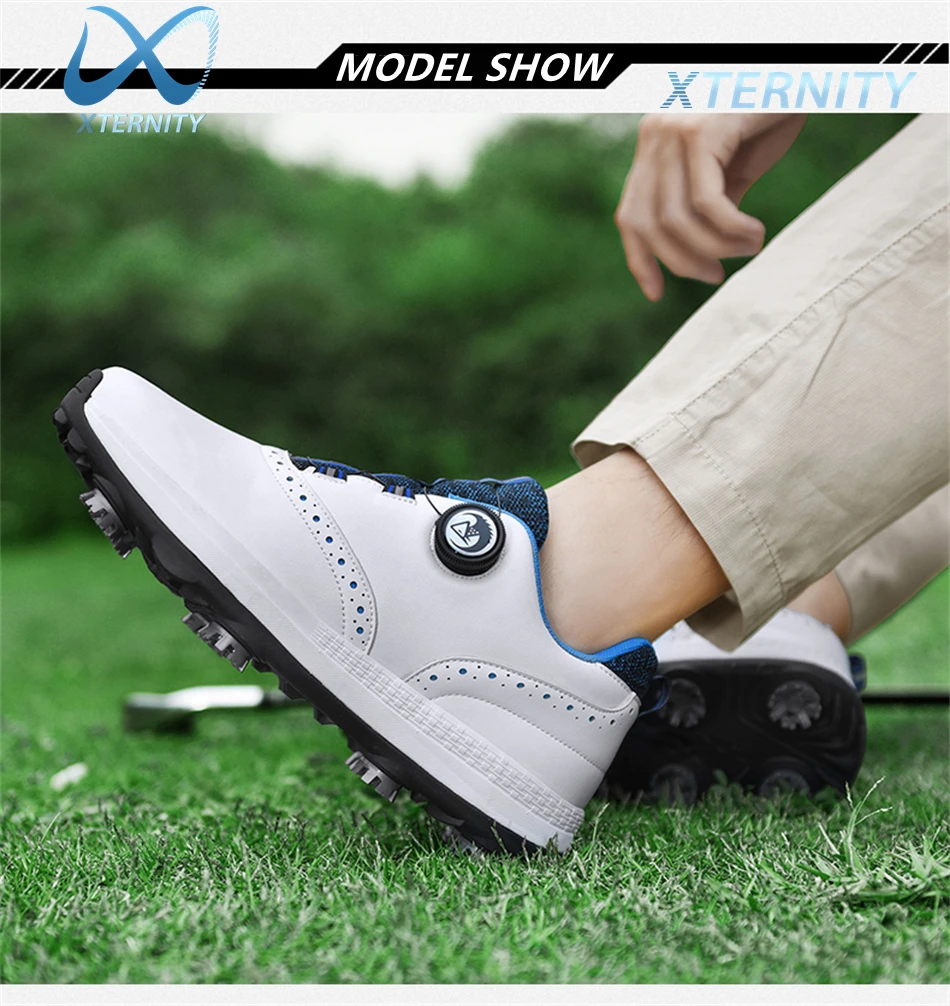 ゴルフシューズ　ADJUSTABLE Non-Slip Quick Lacing Golf Shoes Men's Professional Spikes Golfer