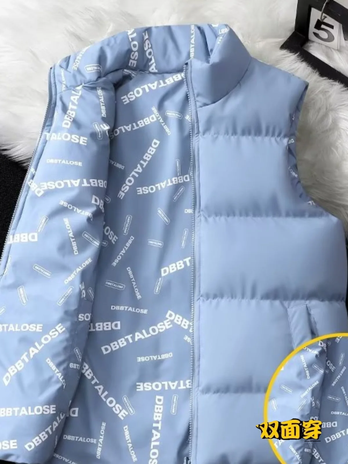 Men's Cotton Vest Loose Fit Svel Stand Collar Warmth Enhancing Workwear Sle Autumn Winter Faion Youth Trend