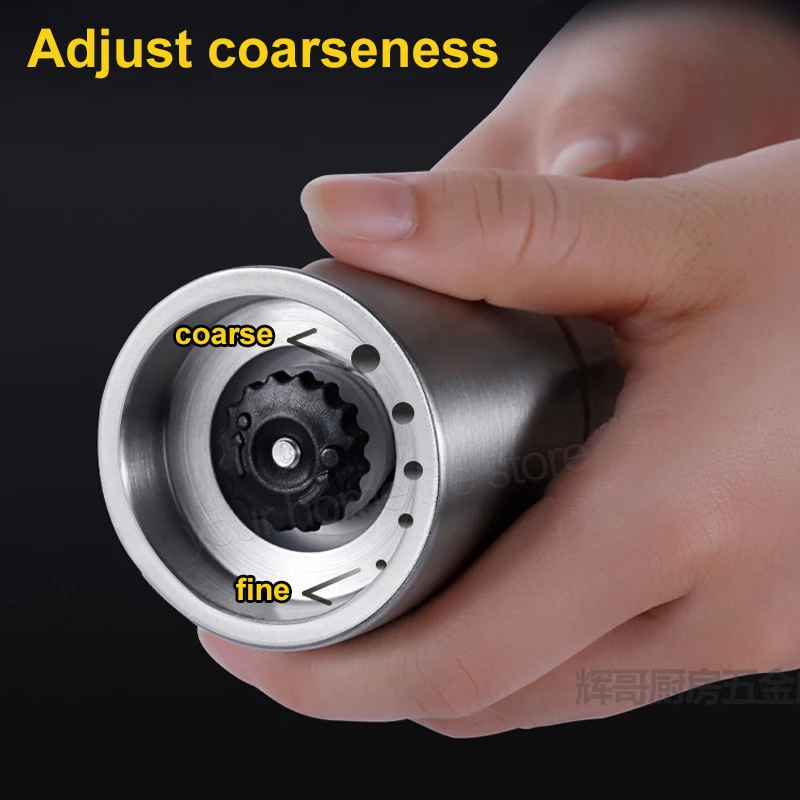 Salt and Pepper Grinder Pepper Grinder Upgraded Pepper Grinder 304 Stainless Steel Adjustable Coarseness Ceramic Rotor Salt Thickener