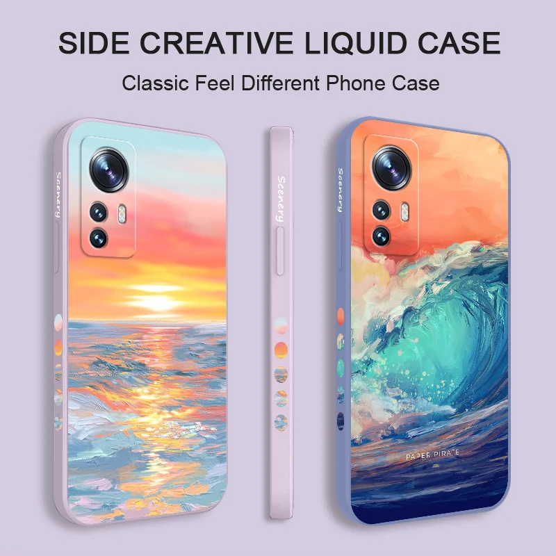 Magic Waves Liquid Silicone Phone Case - Vibrant Protective Cover