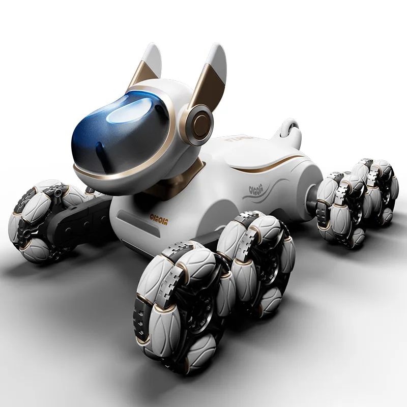 2025 DWI Eight Wheeled Stunt Dog robot dog 2.4G Remote Control Intelligent Swing Arm Drift Robot Dog Climbing Car Children's Gift Toy