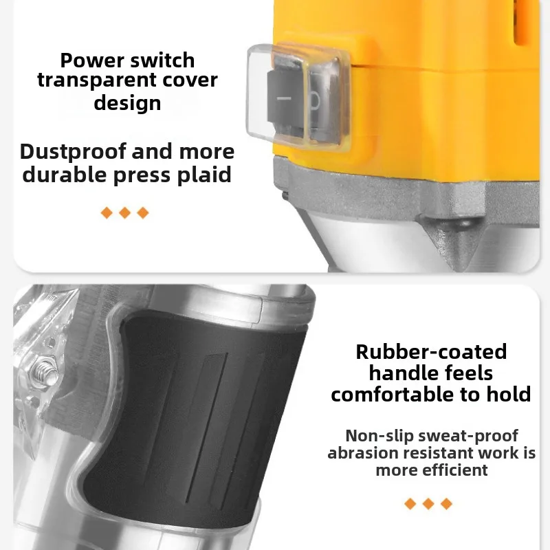 6 Speeds Electric Trimmer Wood Milling Trimming Engraving Slotting Machine Versatile Woodworking Router Power Tool EU Plug
