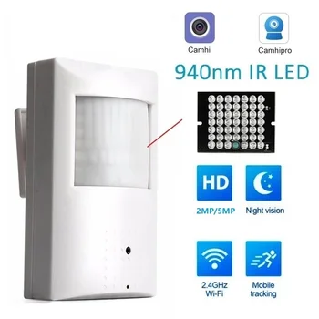 Camhi Mini WiFi Camera PIR Shape Hidden Design 2MP 5MP 940nm IR Night Vision 2-Way Audio Indoor H265 Home Security Surveillance 1