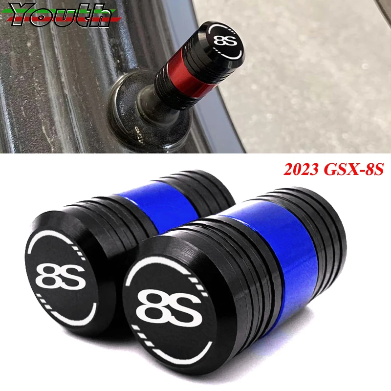 

For SUZUKI GSX-8S GSX8S GSX 8S 2023 All Years Motorcycle Accessories Wheel Tire Valve Stem Caps CNC Aluminum Airtight Cover