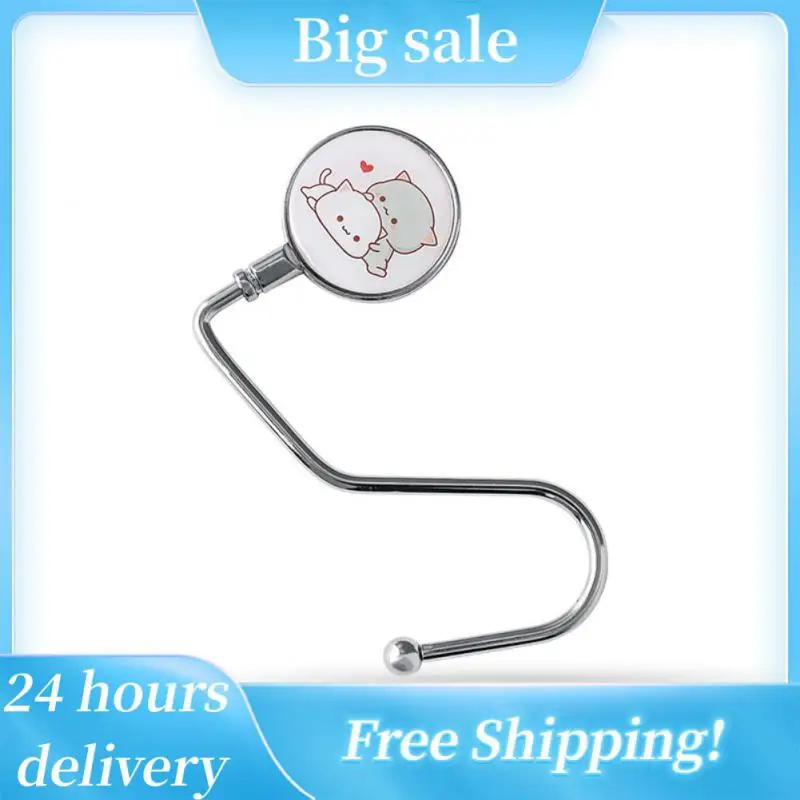 

Большой мультяшный узор нагрузка стол боковой крючок металлический портативный подвесной крючок для сумки вешалка для сумок Складной Подвесной Настольный крючок