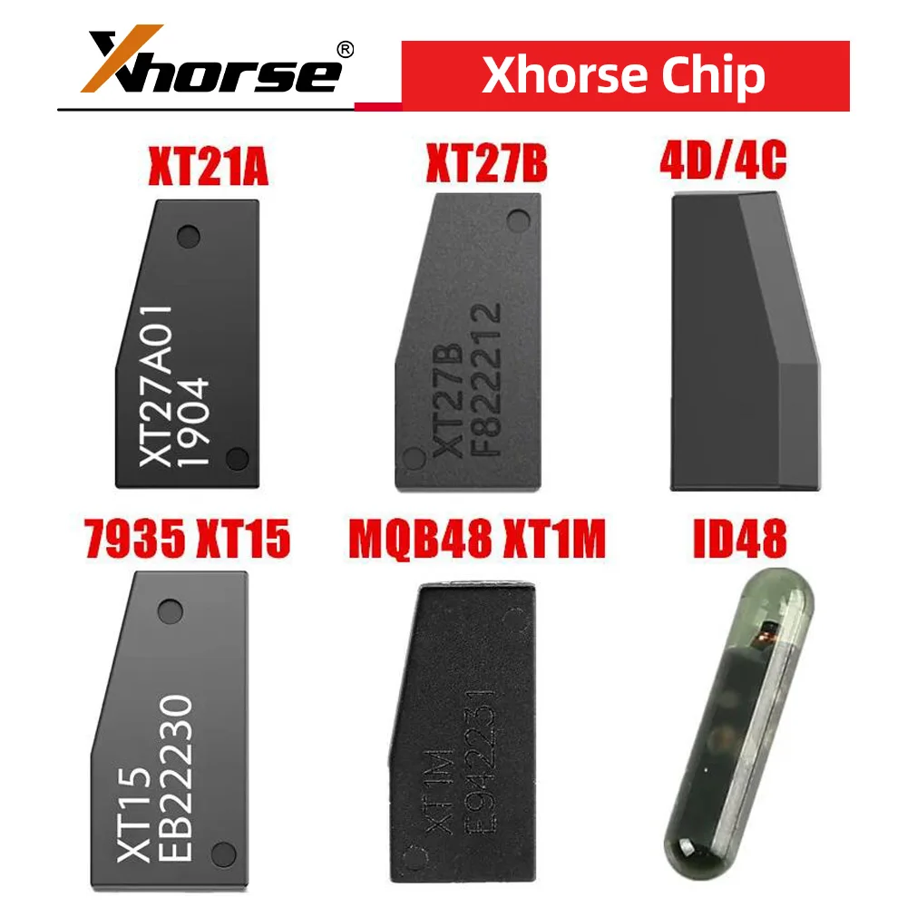 

10PCS Xhorse VVDI Chip Super Chip XT27B XT27A 4D/4C 7935 XT15 MQB48 XT1M ID48 Types Transponder for VVDI2/VVDI Mini Key Tool Max