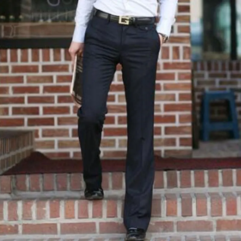 Men's Flared Trousers Formal Pants Bell Bottom Pant Dance White Suit Pants Formal pants for Men Size 28-37 men casual pants