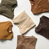 INS Baby Boys Basic Tee Long Sleeve T-shirts Pure Cotton Baby Girl Tops Kids T-shirt Cotton Spring Tee Shirts Baby Boy Clothes 2