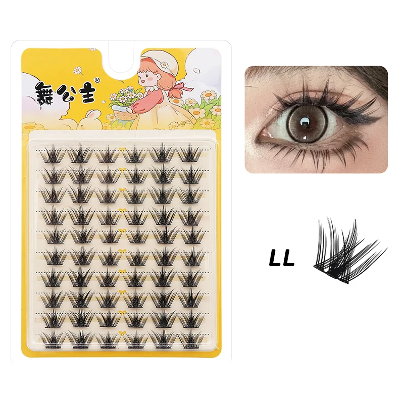 Description Picture 6 of itemDINGSEN 10 rows Individual Eyelashes Wholesale 10-12mm Cluster Lashes Natural Anime False Kake Eyelashes Extension Makeup