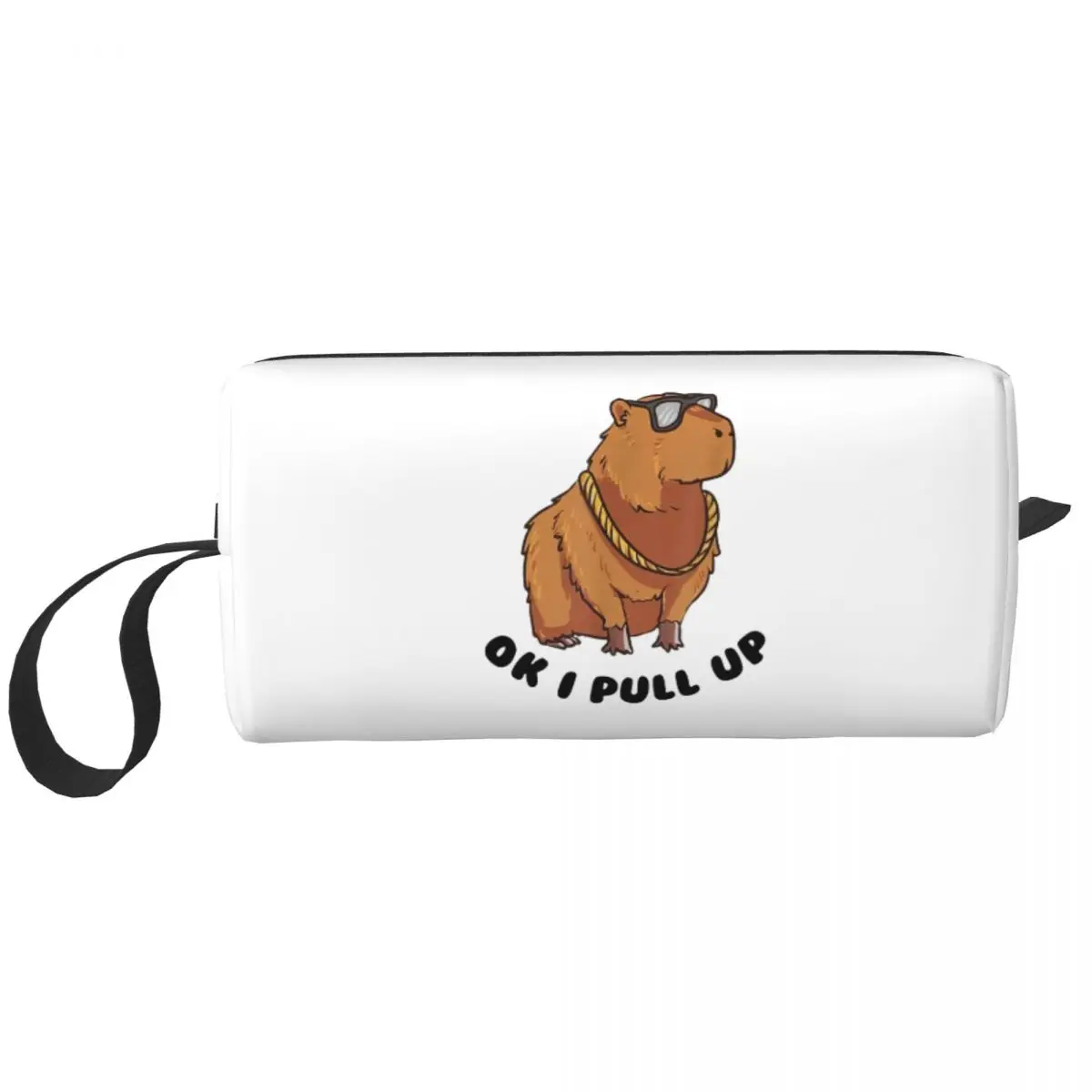 

Kawaii Capybara Makeup Bag Pouch Zipper Animal Cosmetic Bag Travel Toiletry Small Makeup Pouch Storage Purse Men Women