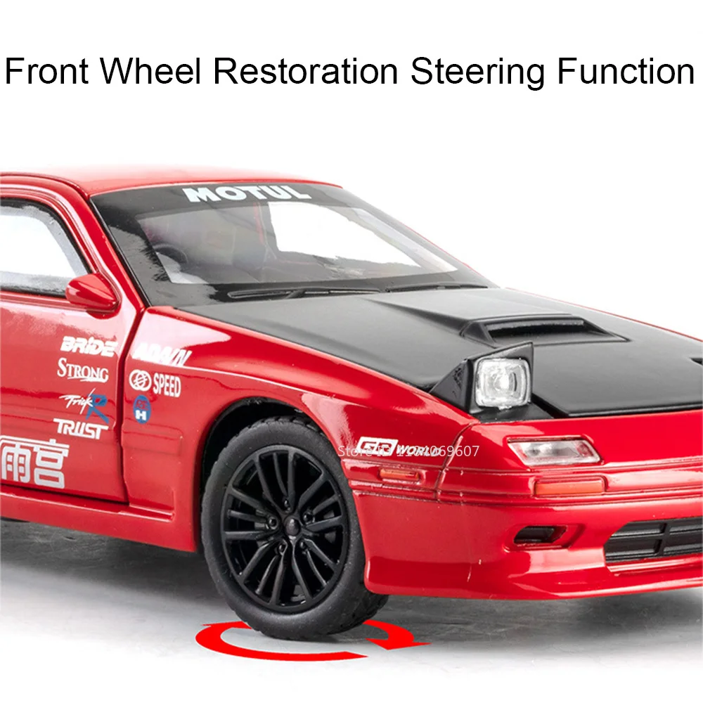 1:32 Scale Diecast Alloy Toy Sports Car with Sound and Light Features