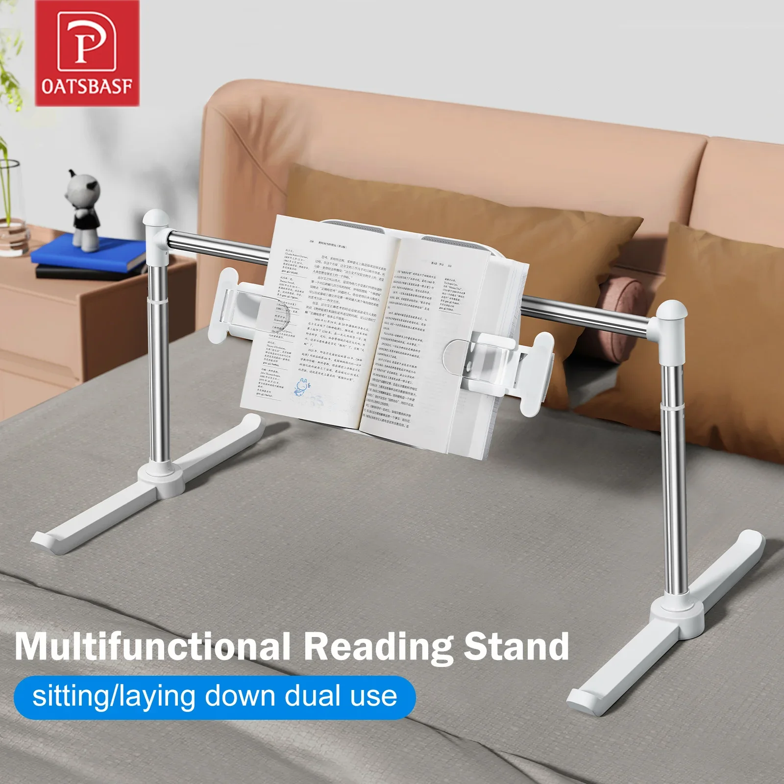 Oatsbasf-suporte Tablet Multifuncional Dobrável Suporte Pad de Leitura Book Rack Cama Sofá Preguiçoso Telefone Combinação Prateleira