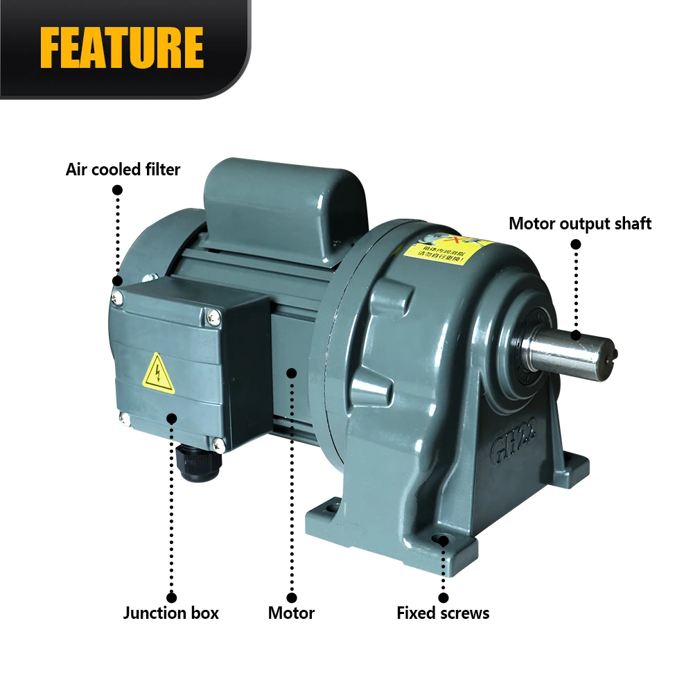 CNC 생산 조립 라인용 비동기 모터, 최대 230N.m 샤프트 직경 22mm, 400W, AC220V, 1P, 0.4Kw, 고토크