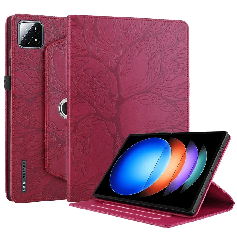 360° Rotating Tree Embossed Tablet Cover - 11 inch