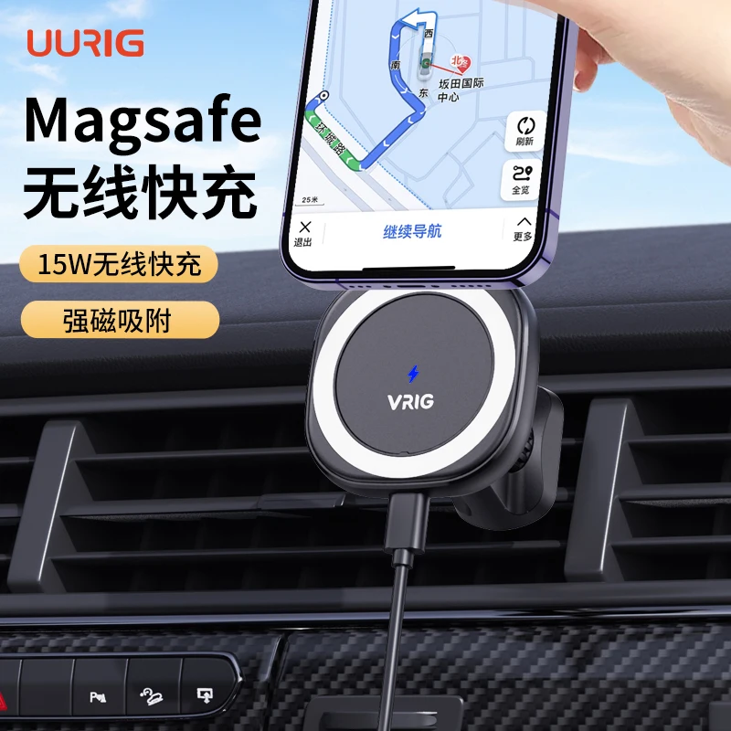 Vrig para Magsafe Magnético Carregador de ar do Carro sem Fio Montagem 15w Rápido Suporte do Telefone Carregamento sem Fio para Iphone 14 13 12 Mini Pro - Image 5
