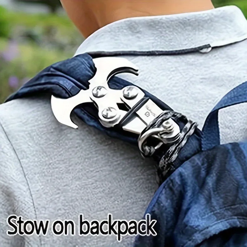 Folding Grappling Hook Stainless Steel Durable Deployment Versatility in Outdoor Adventures Emergency Tool for Hiking
