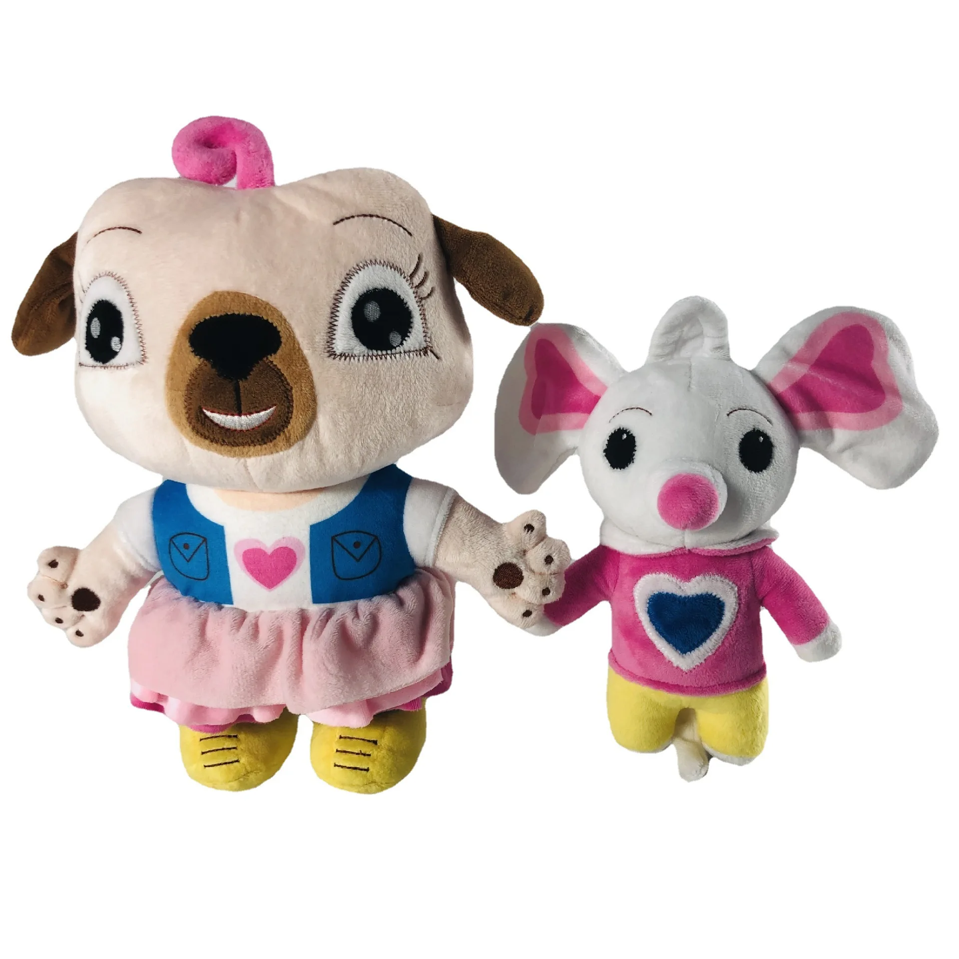 Chip And Potato Plush Toys Doll Stuffed Animal Cartoon Pug Dog And Mouse For Birthday Christmas Gift