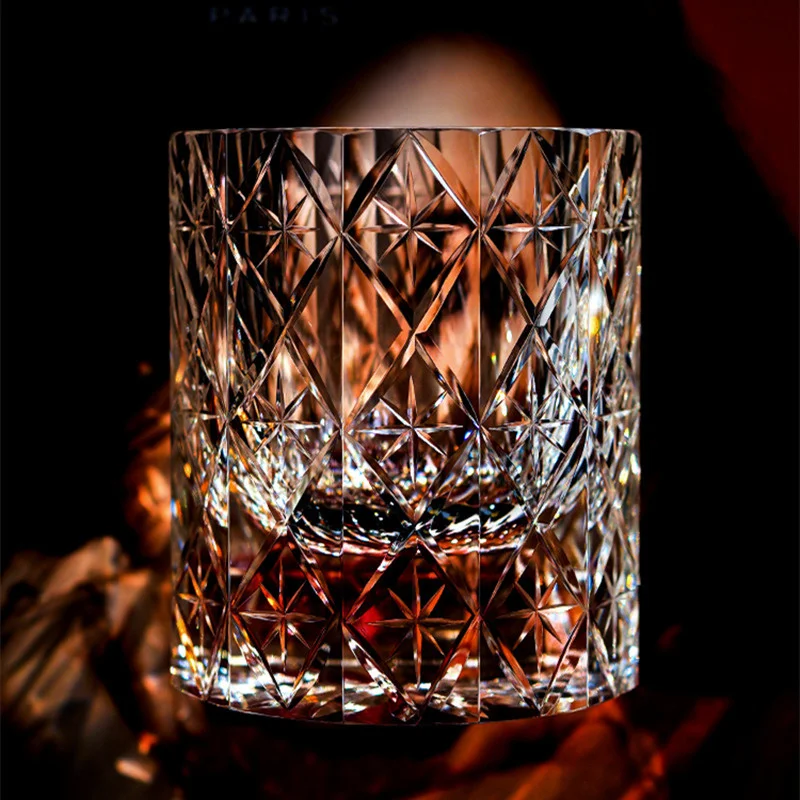 

K9 Crystal Starlight Whisky Glass Edo Kiriko Hand Carved Wine Cup Gift Starry Sky Whiskey Rock Tumbler XO Liquor Brandy Snifter